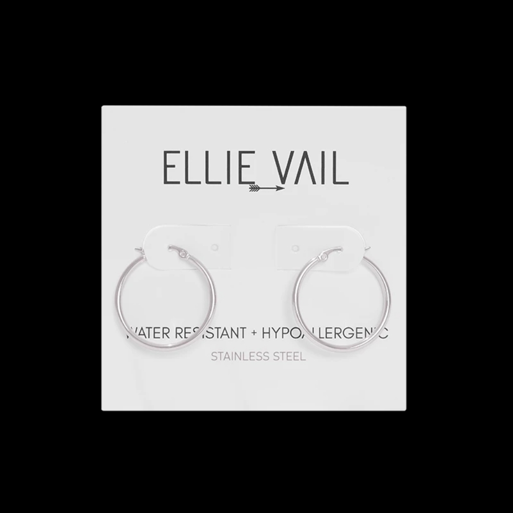 Ellie Vail Silver Hoop Earrings. NWT